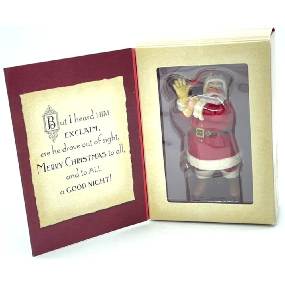 2001 Hallmark Keepsake Twas the Night Before Christmas Santa Ornament NIB